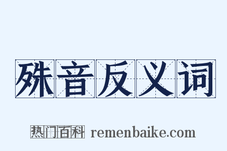 殊音反义词是什么意思的图片